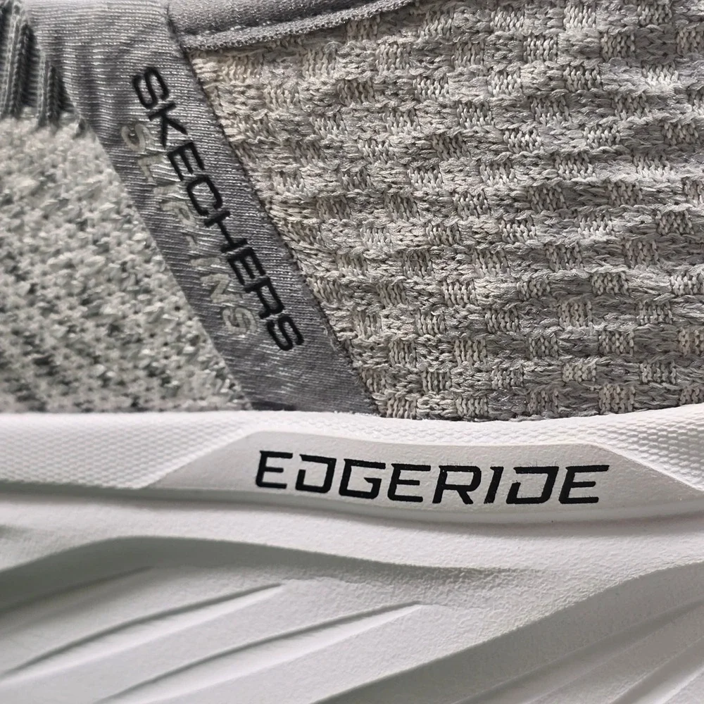 Skechers Edgeride Slip-ins Running Shoes Mens 11 White/Gray 232932 WGY Clean! - Picture 10 of 11